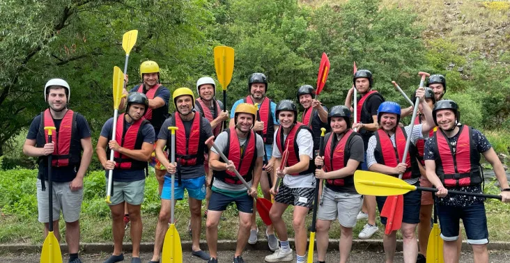 Teambild Raftingevent